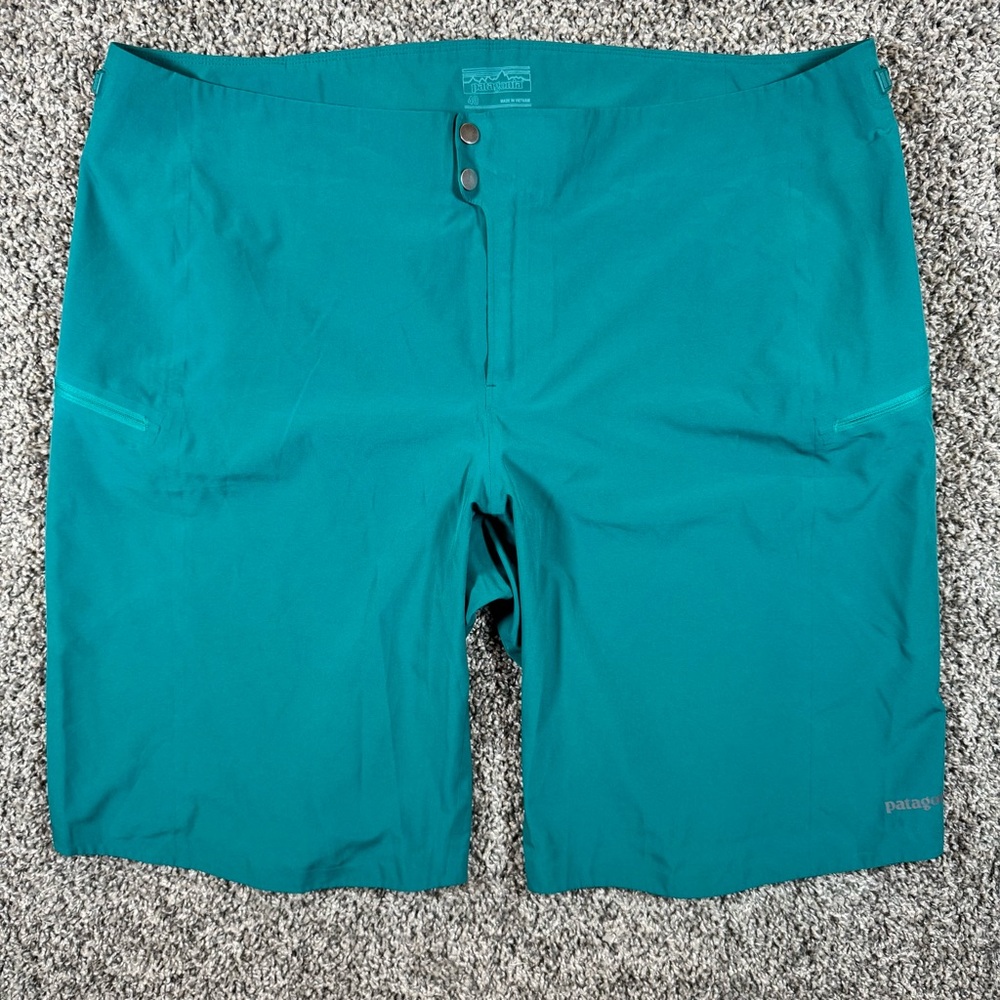 Patagonia Mens Size 40 Dirt Roamer Mountain Bike Shorts Hiking Teal Blue‎